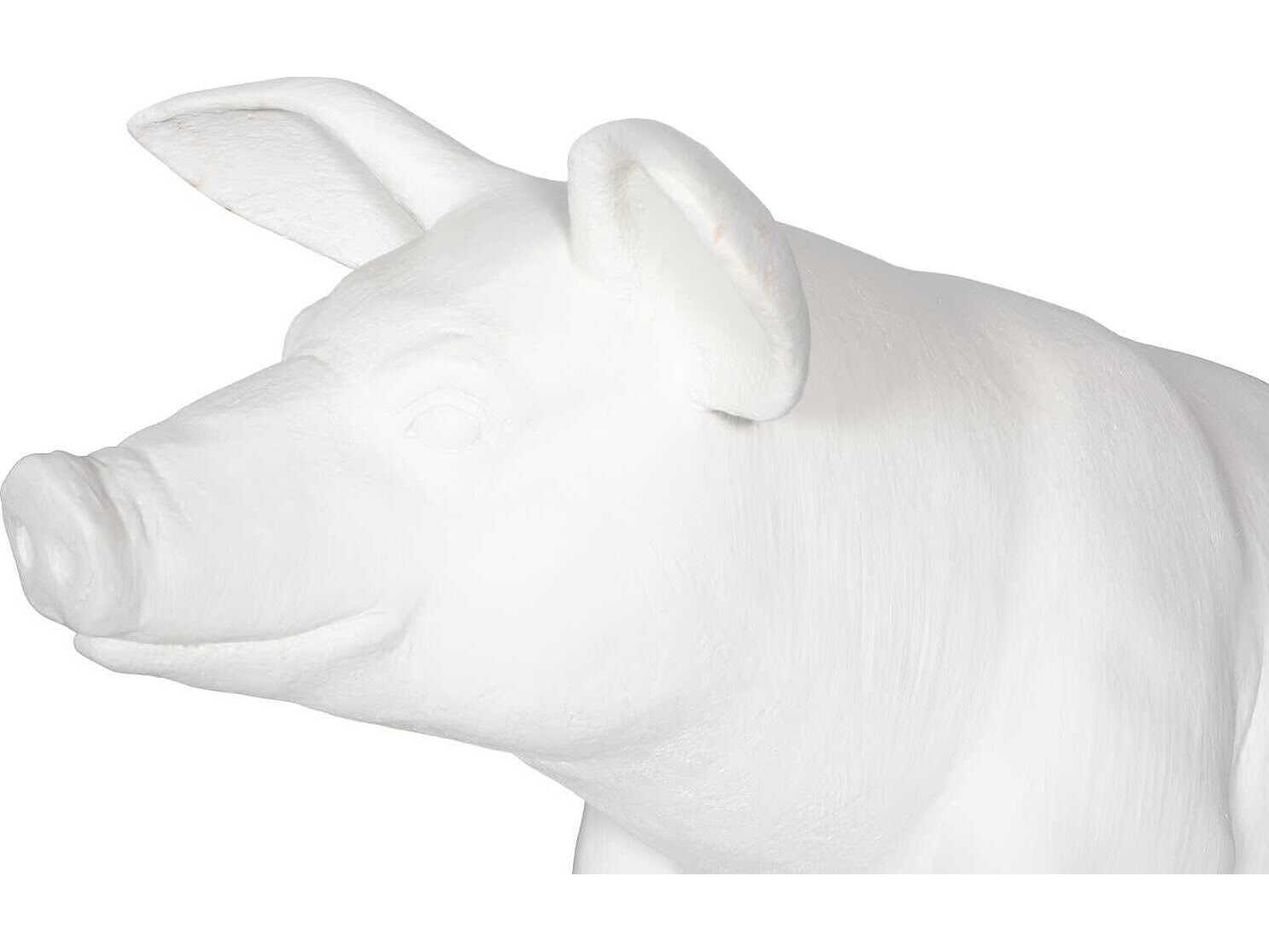 Phillips Collection Off White Happy Pig Sculpture