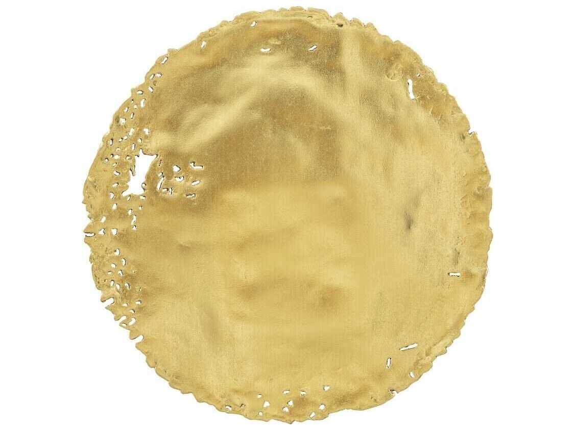 Phillips Collection Cast Oil Drum Wall Discs Gold Leaf 3D Wall Art Set of 4