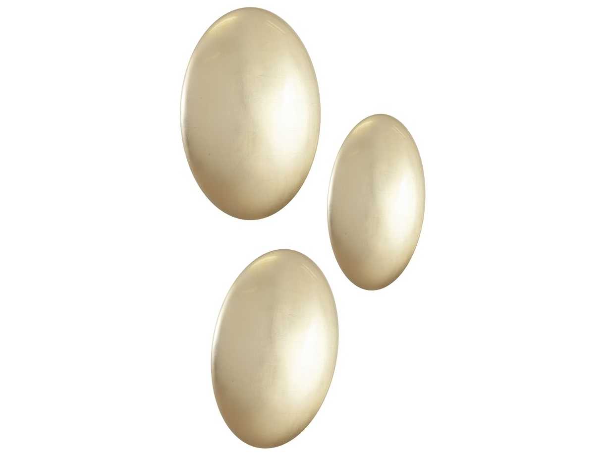 Phillips Collection Gold Leaf Orb Wall Tiles Set of 3