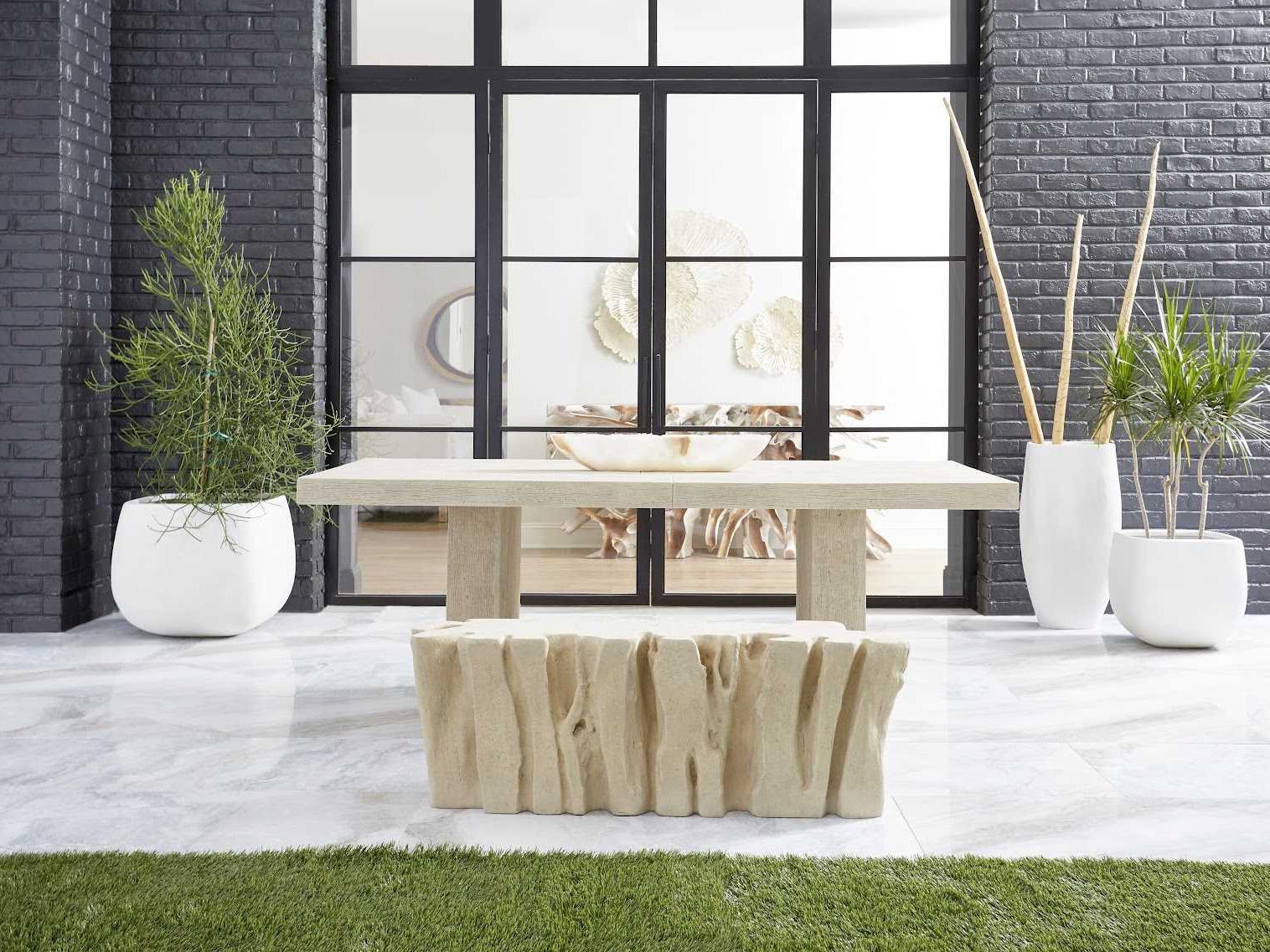 Phillips Collection Rectangular Resin Roman Stone Dining Table