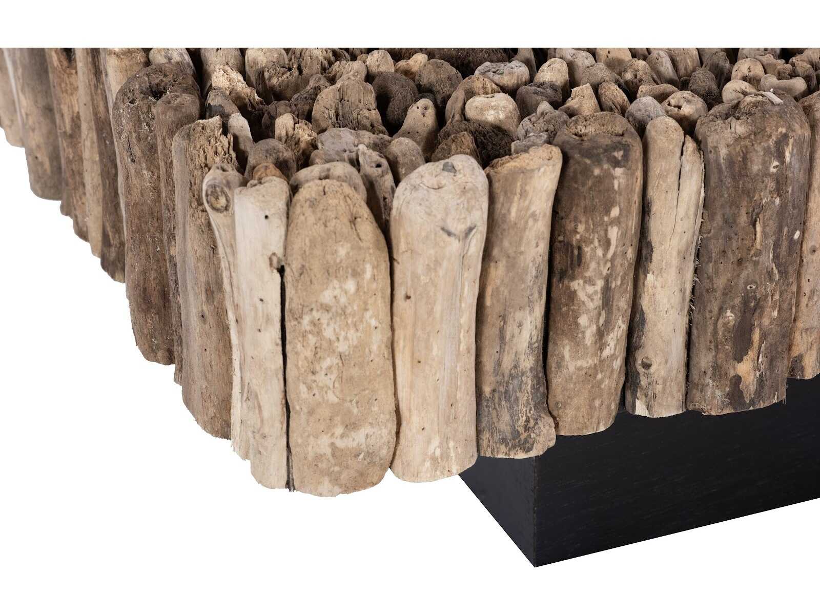 Phillips Collection Square Glass Natural Coffee Table