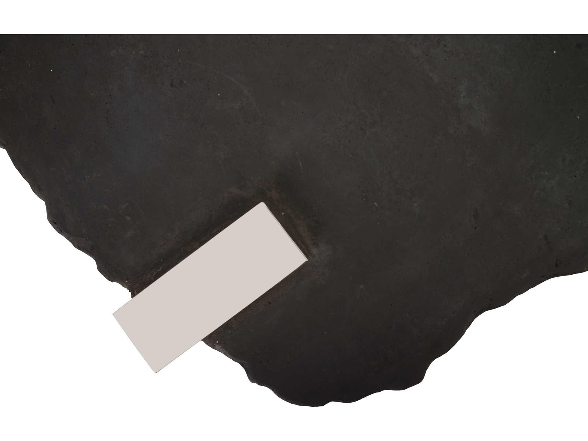 Luxecor Flow Rectangular Metal Grey Coffee Table