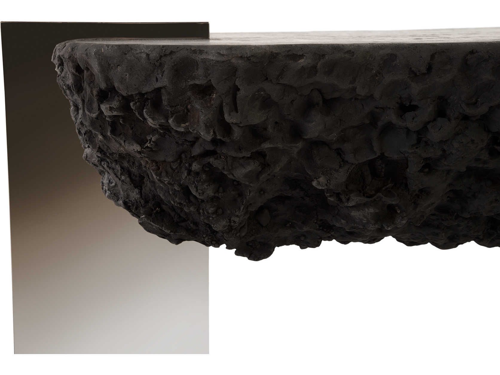 Luxecor Flow Rectangular Metal Grey Coffee Table