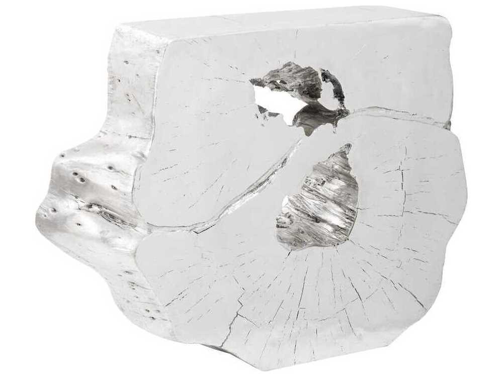 Phillips Collection Cast Naturals Freedom Resin Silver Leaf Console Table