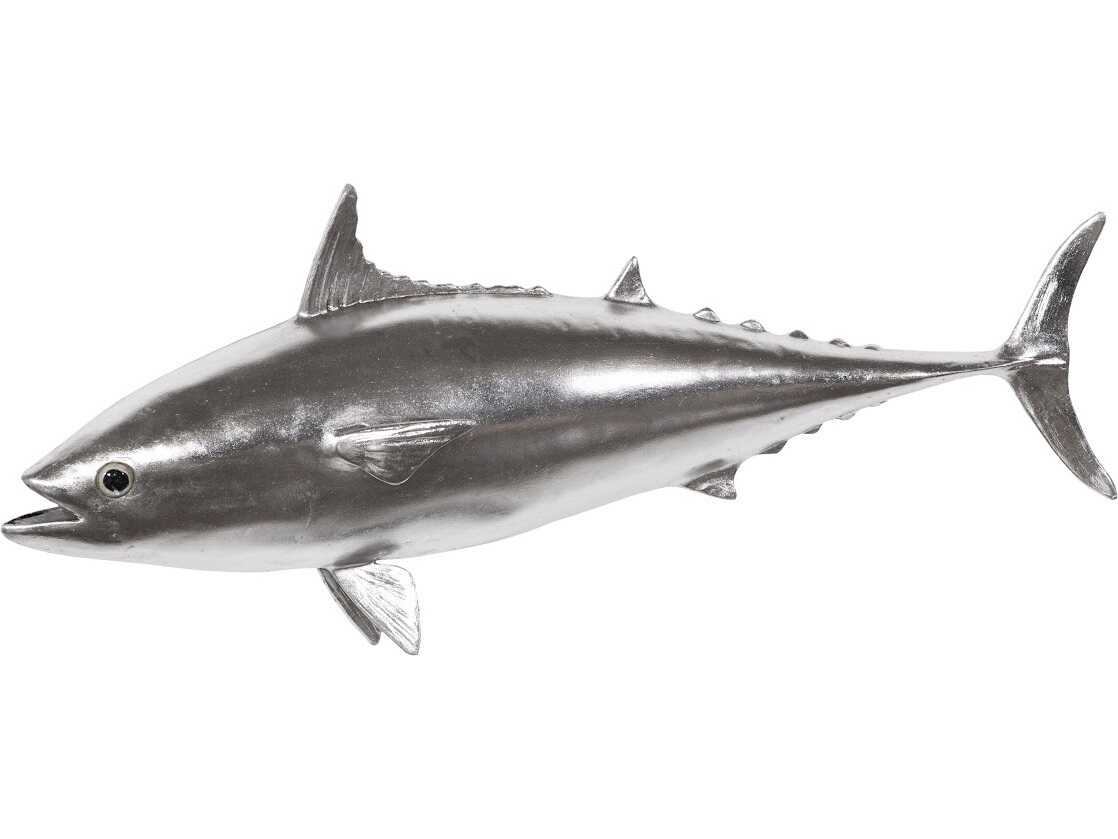 Phillips Collection Silver Leaf Mackerel Fish 3D Wall Art