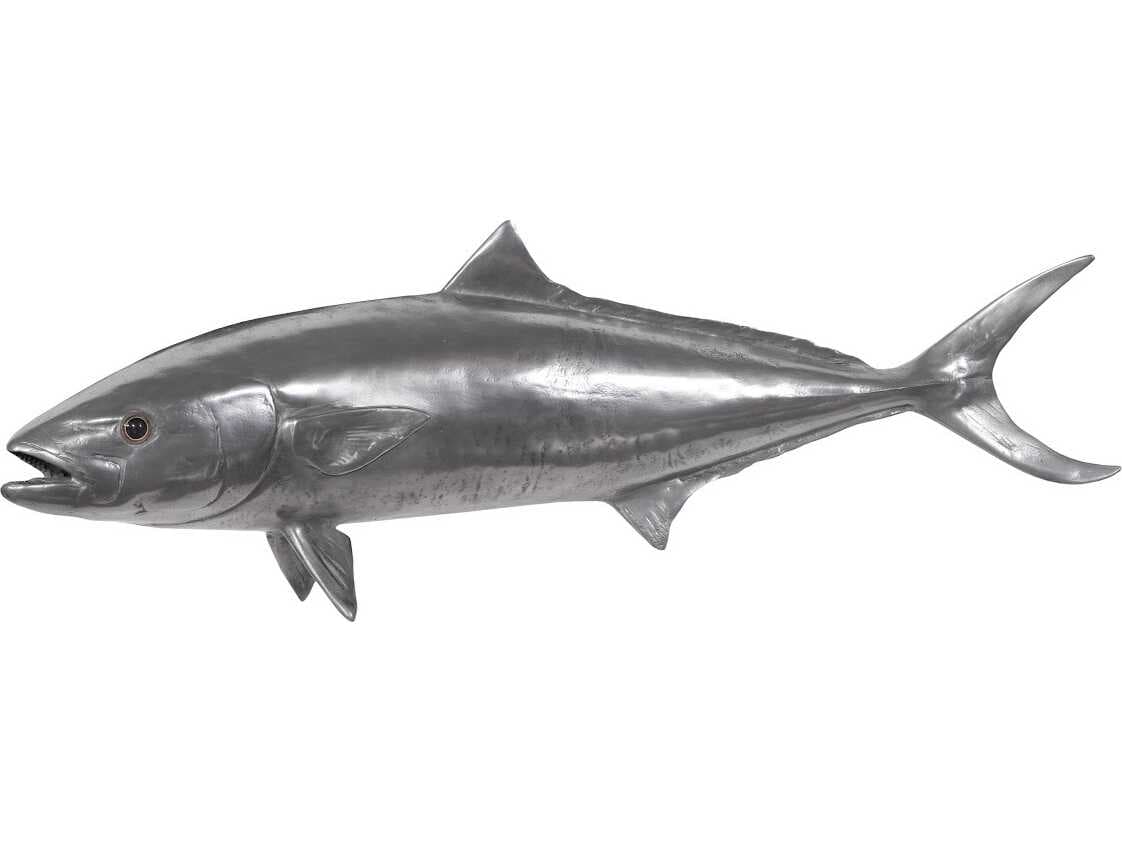 Phillips Collection Polished Aluminum Yellow Tailed King Fish 3D Wall Art