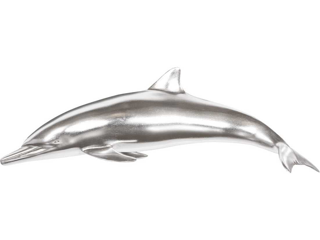 Phillips Collection Silver Leaf Dolphin 3D Wall Art