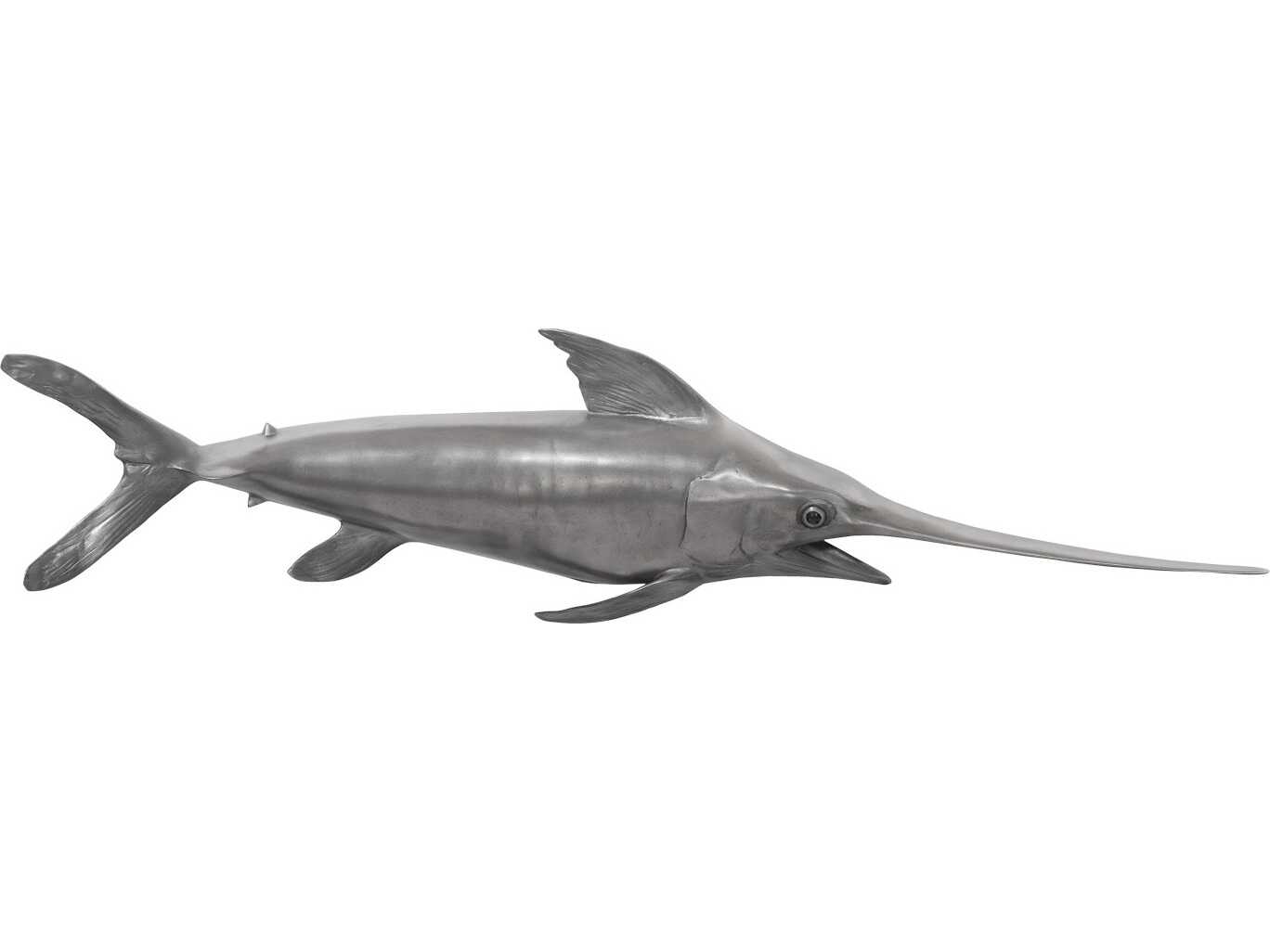 Phillips Collection Polished Aluminum Broadbill Swordfish Fish 3D Wall Art