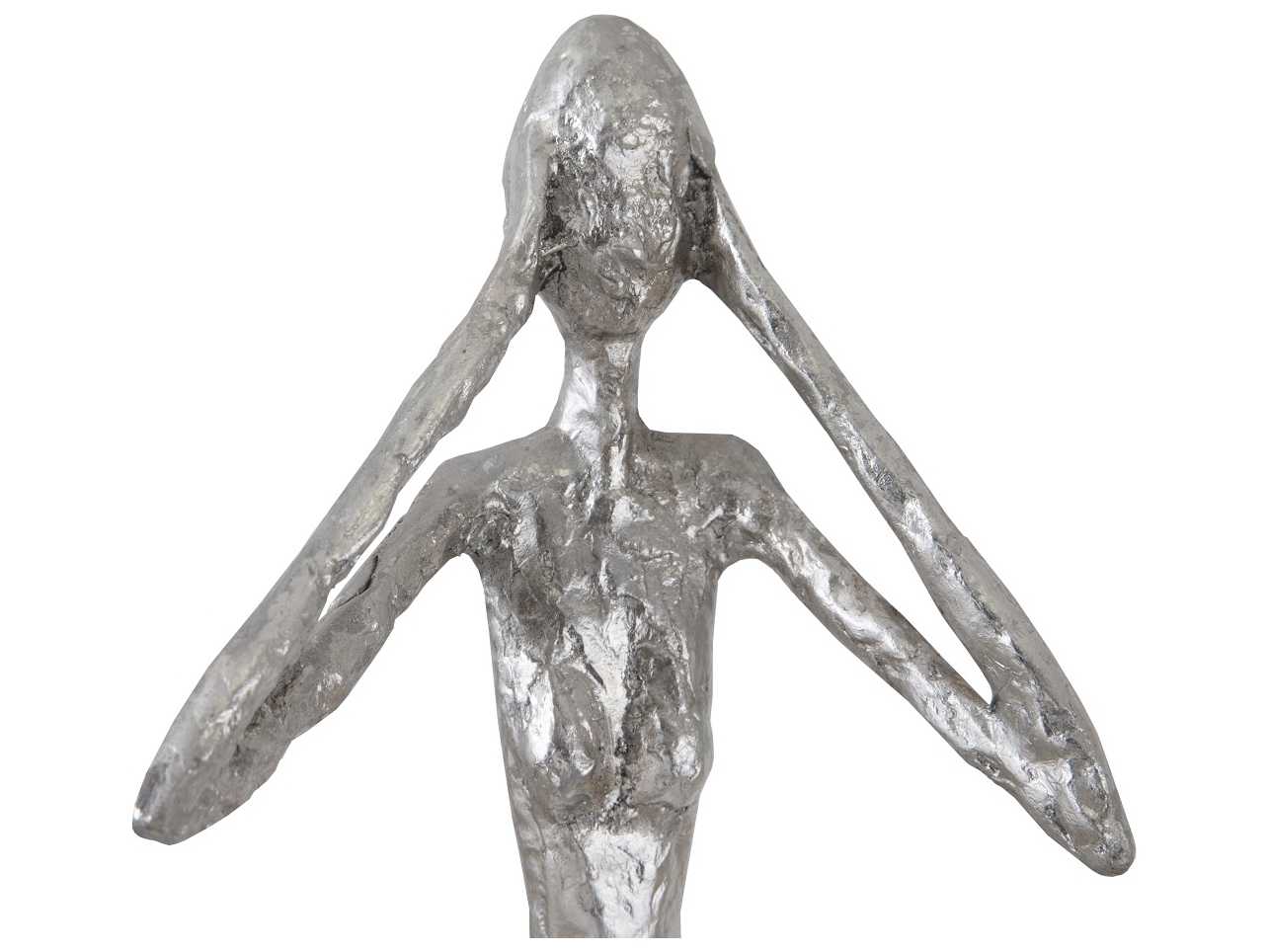 Phillips Collection Silver Leaf Hear No Evil Slender Sculpture