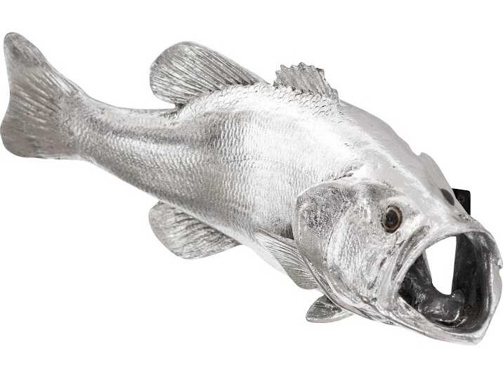 Phillips Collection Silver Leaf Largemouth Bass Fish 3D Wall Art