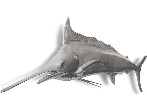 Phillips Collection Aluminum Blue Marlin Fish 3D Wall Art