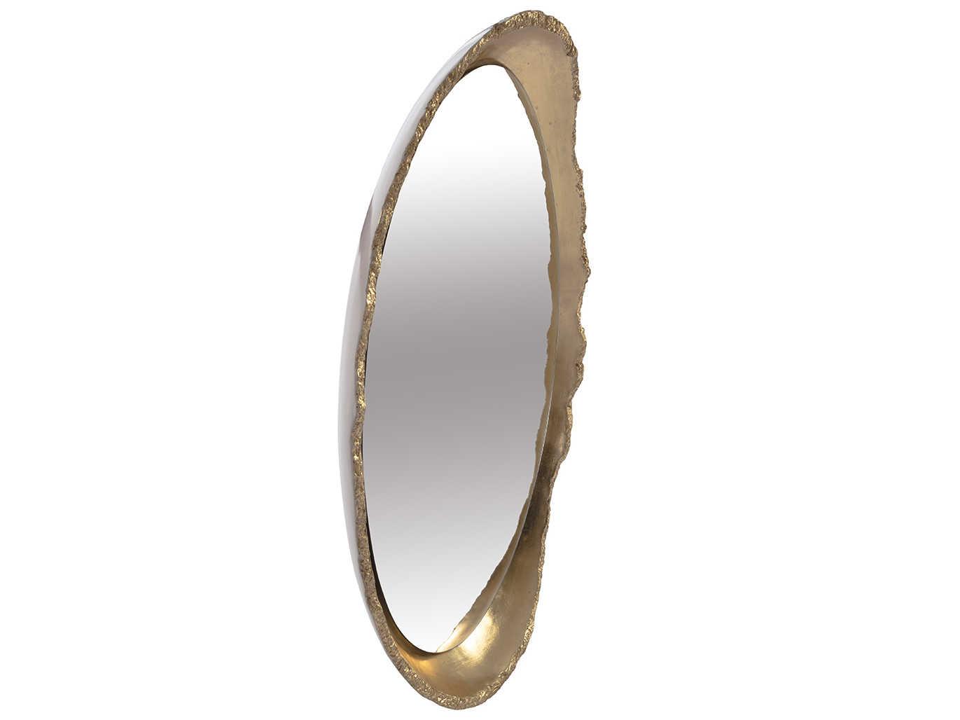 Phillips Collection Dann Foley Pearl White / Gold Leaf Wall Mirror