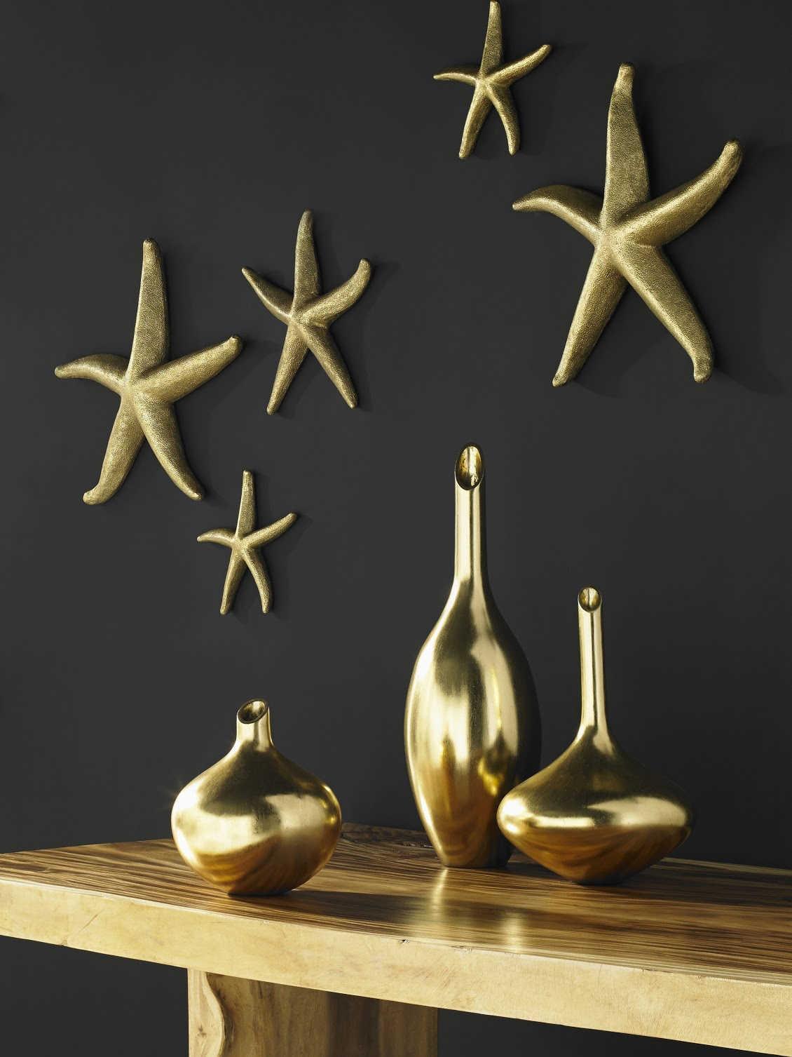 Phillips Collection Gold Leaf 14" Starfish 3D Wall Art