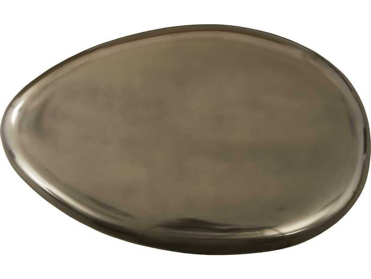 Phillips Collection Oval Resin Polished Bronze Coffee Table