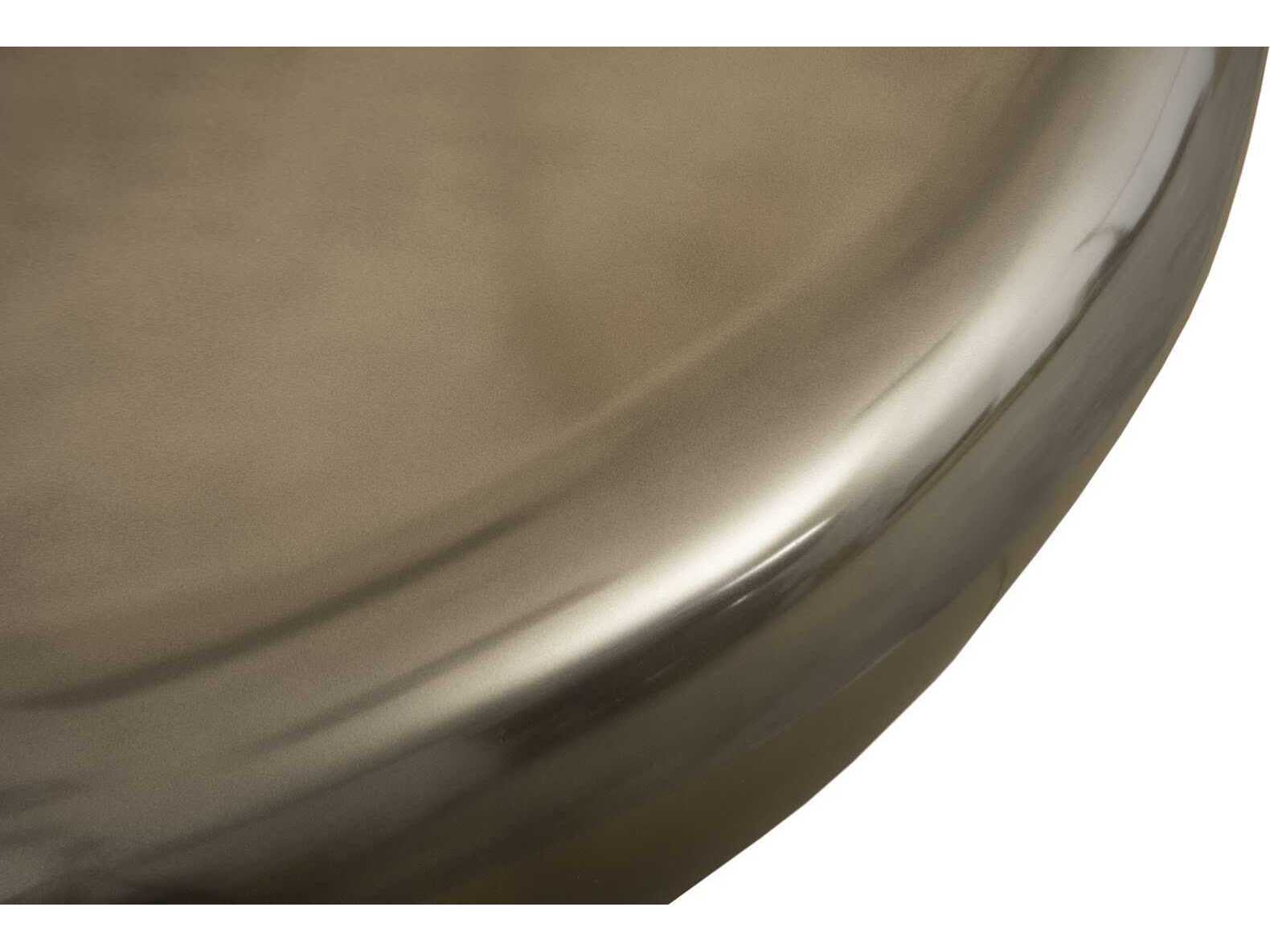 Phillips Collection Oval Resin Polished Bronze Coffee Table