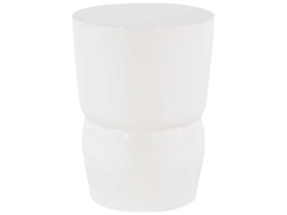 Phillips Collection Outdoor Gel Coat White Accent Stool