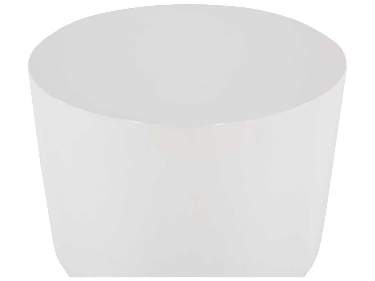 Phillips Collection Outdoor Gel Coat White Accent Stool