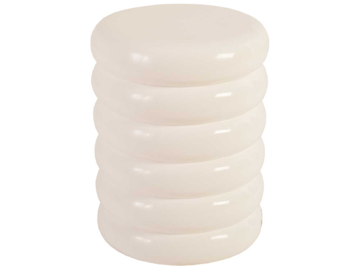 Phillips Collection Outdoor Gel Coat White Accent Stool