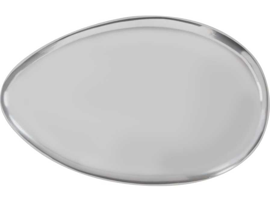 Phillips Collection Outdoorriver Stone Oval Liquid Silver Coffee Table