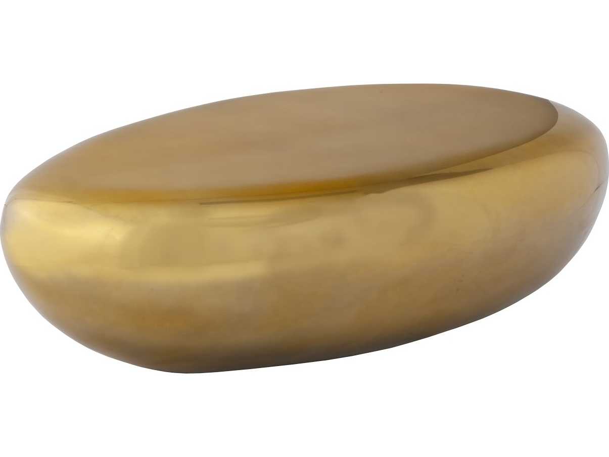 Phillips Collection Oval Liquid Gold Coffee Table