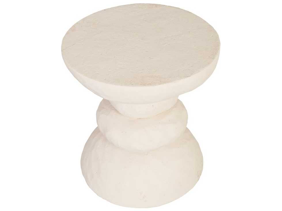 Phillips Collection Round Stone Cast End Table