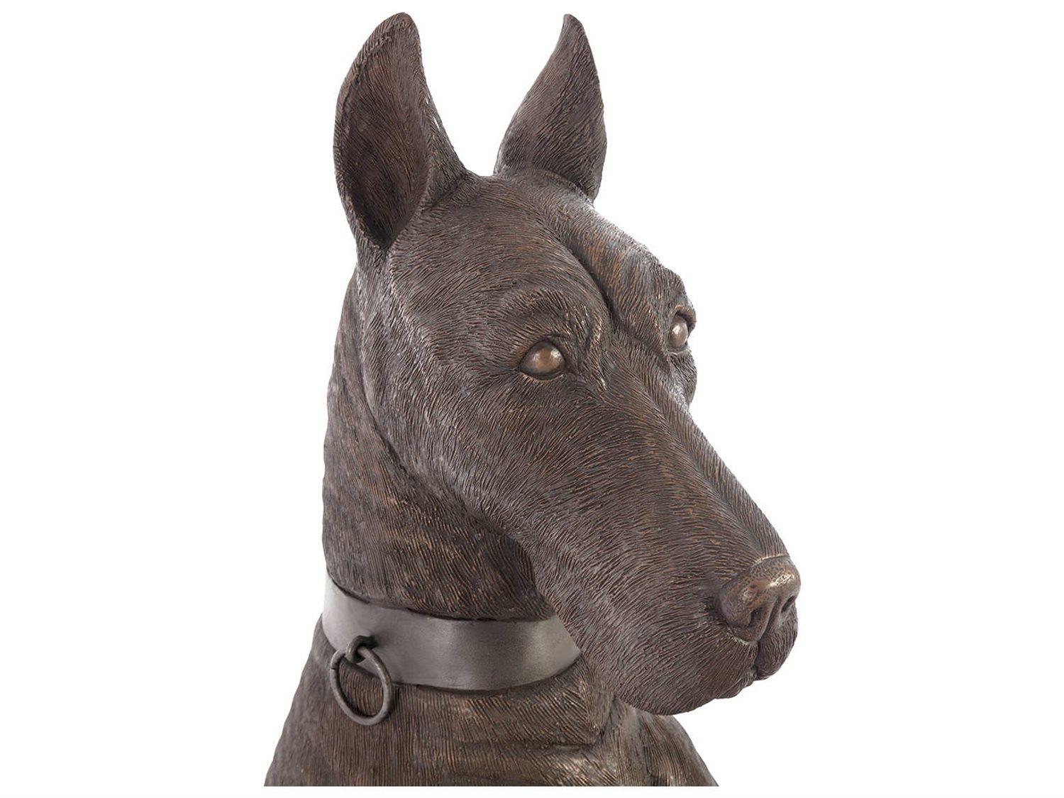 Phillips Collection Bronze Left Facing Great Dane Sculpture