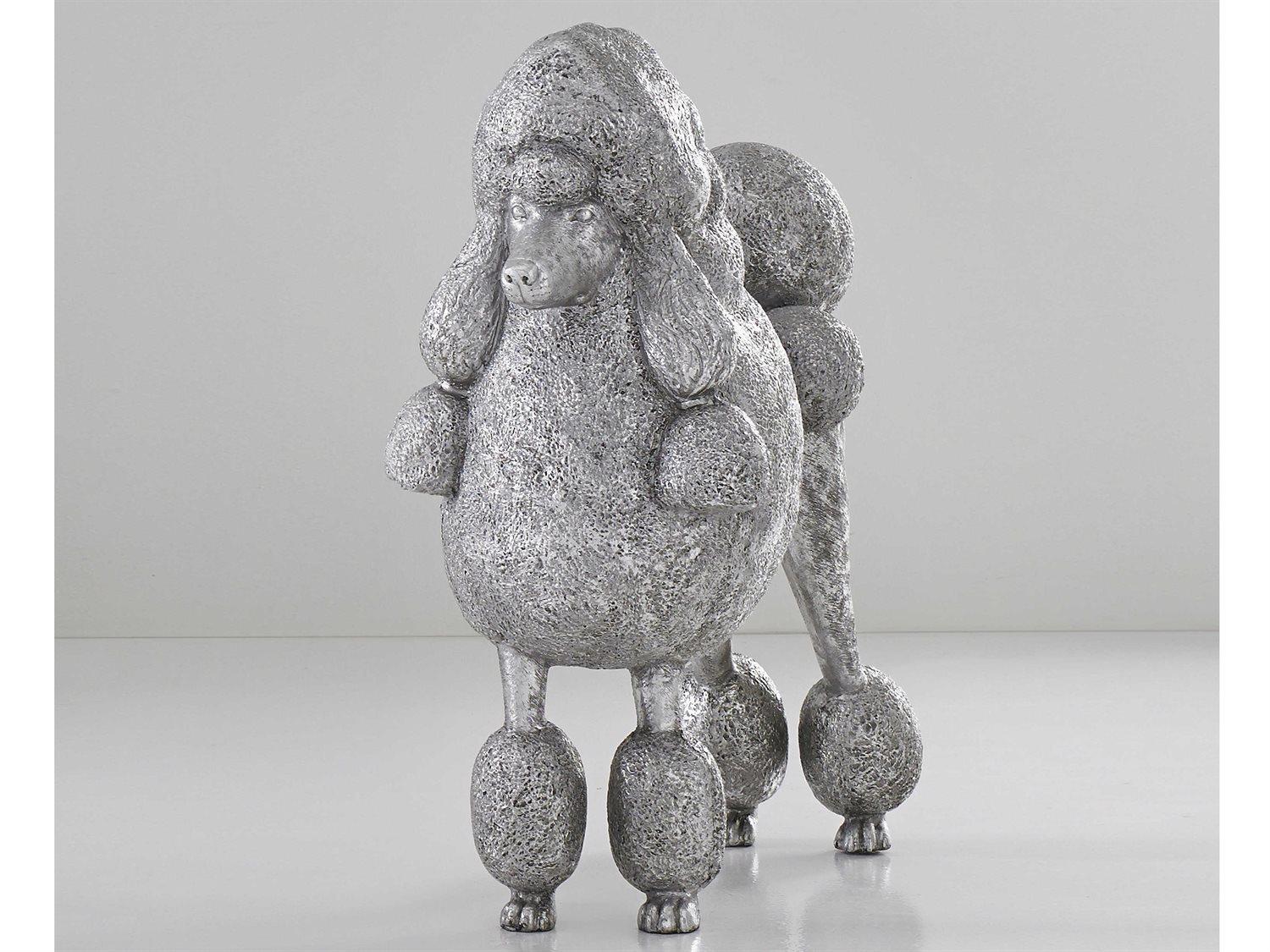 Phillips Collection Silver Leaf Poodle Sculpture