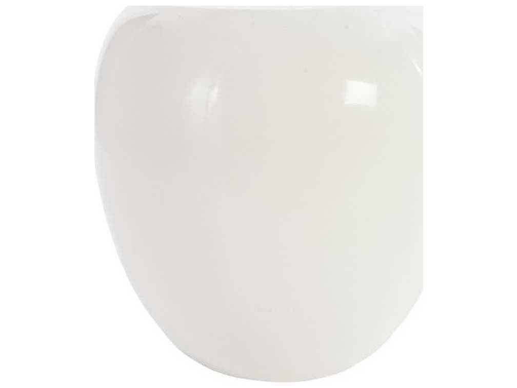 Phillips Collection Round Resin Gel Coat White End Table