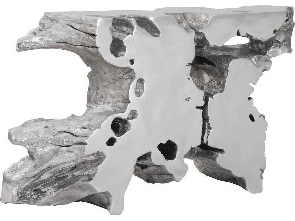 Phillips Collection Resin Silver Leaf Console Table
