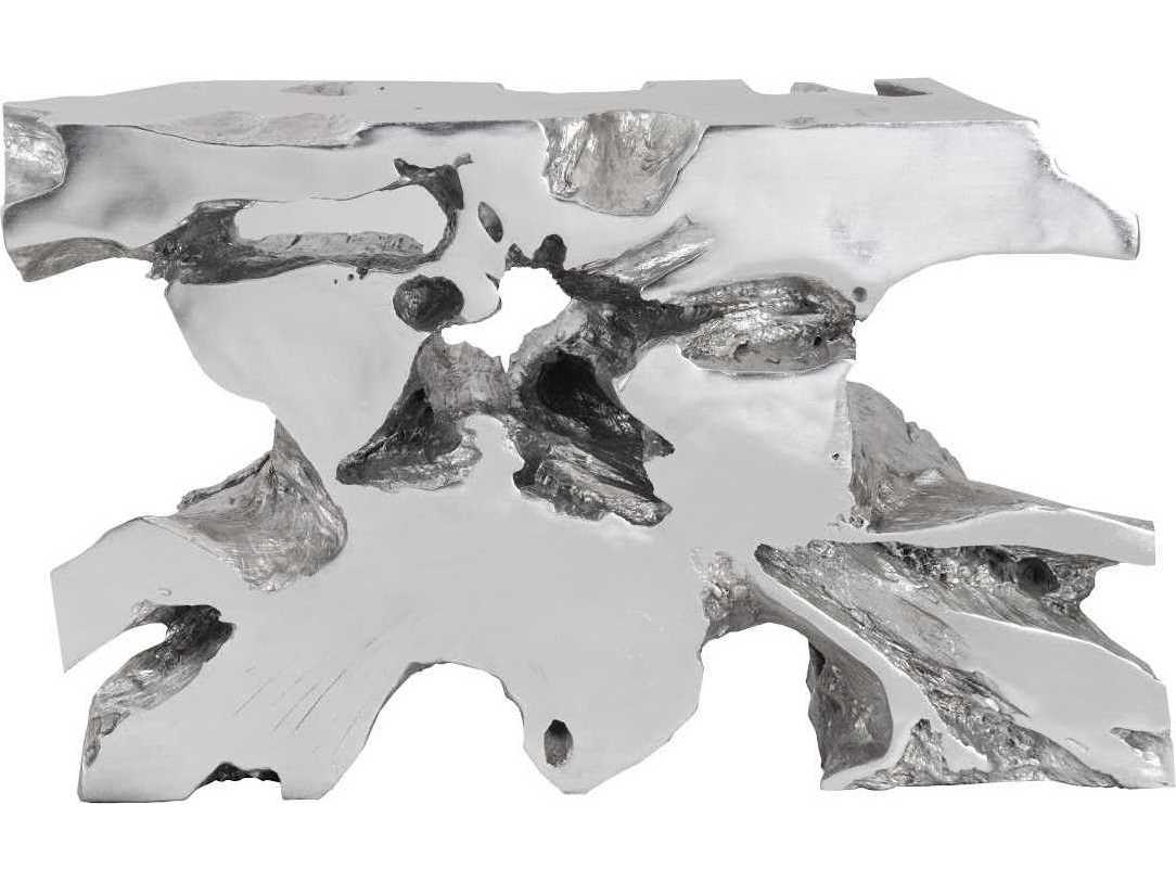 Phillips Collection Resin Silver Leaf Console Table