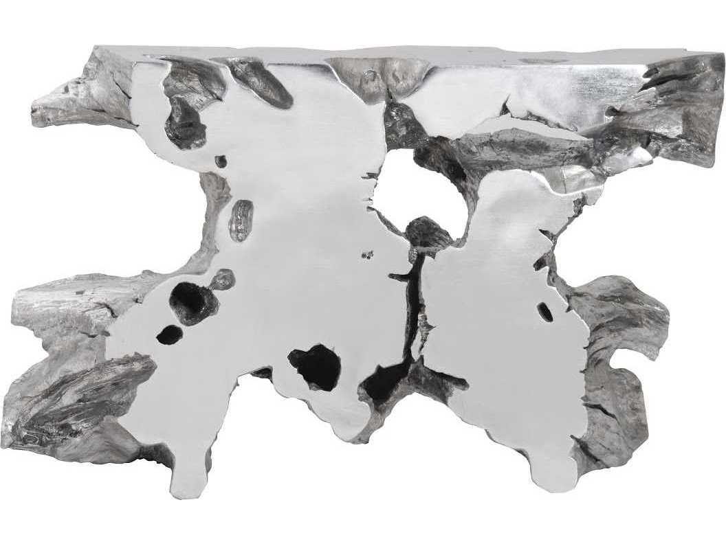 Phillips Collection Resin Silver Leaf Console Table