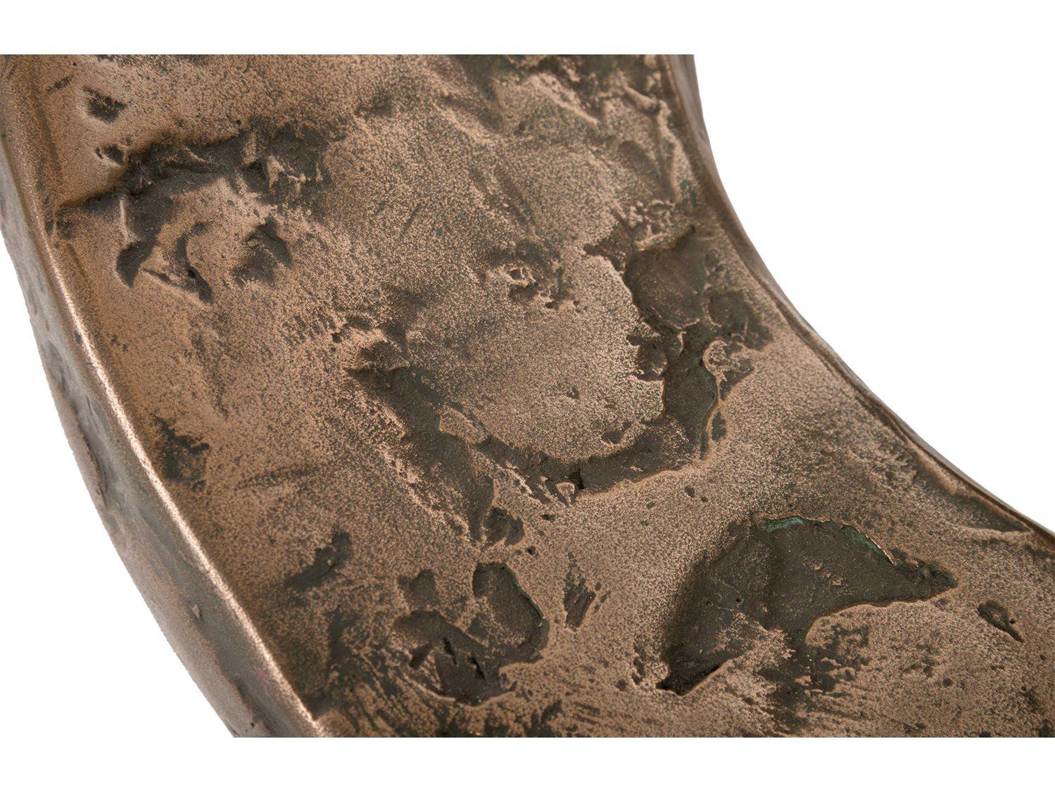 Phillips Collection Round Glass Bronze Coffee Table