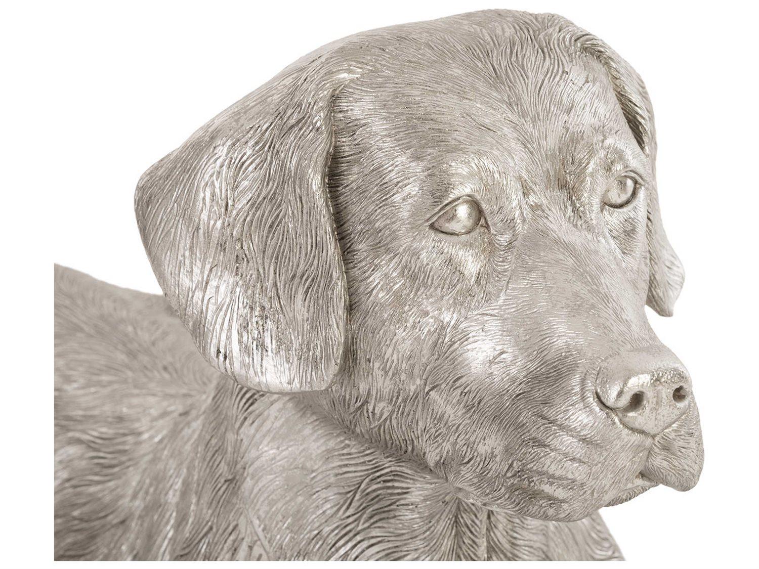 Phillips Collection Silver Leaf Laying Labrador Sculpture