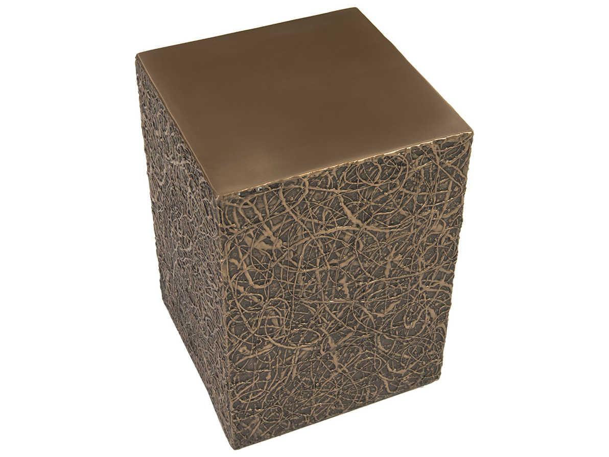 Phillips Collection String Square Polished Bronze End Table