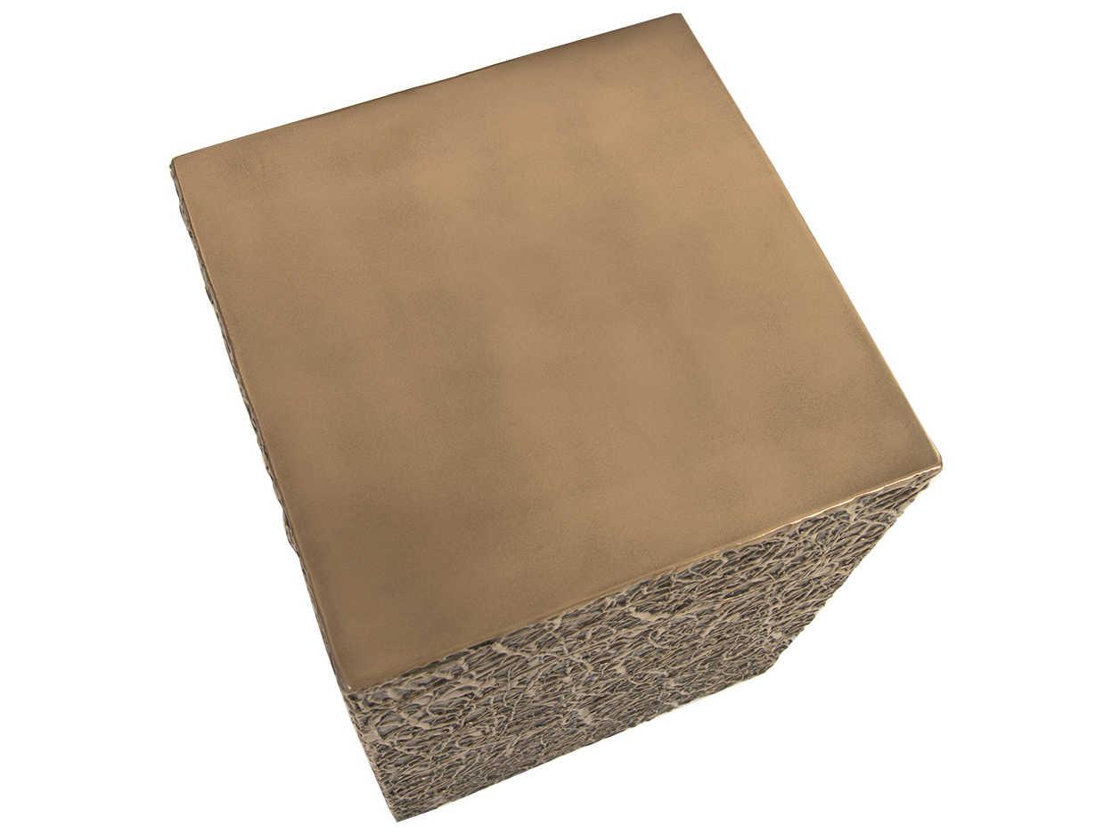 Phillips Collection String Square Polished Bronze End Table