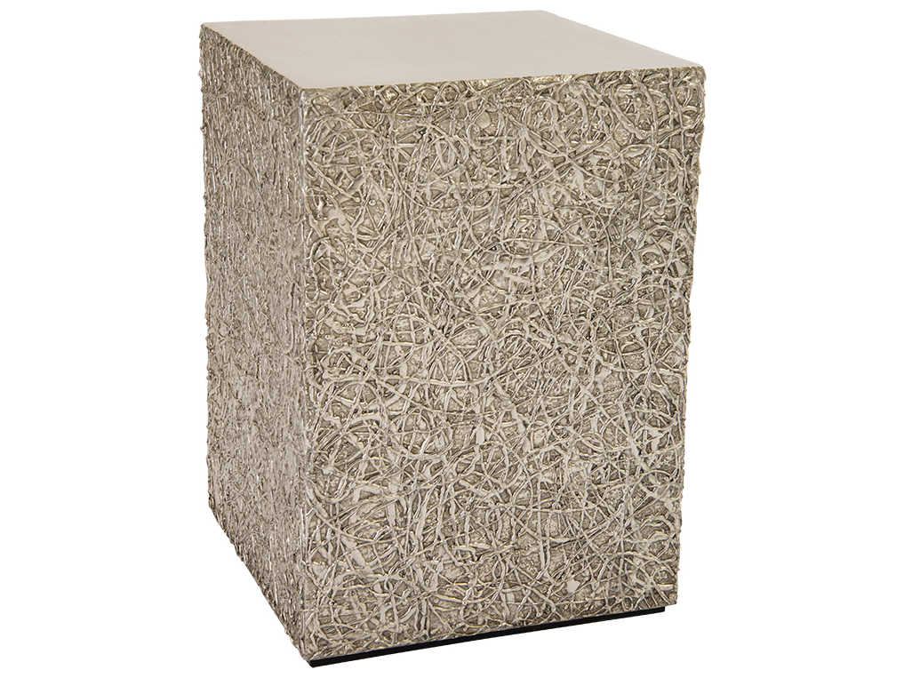 Phillips Collection String Square Silver Leaf End Table