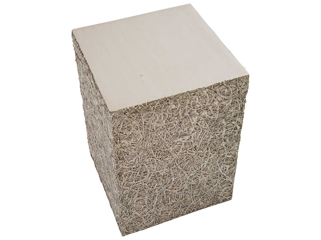 Phillips Collection String Square Silver Leaf End Table