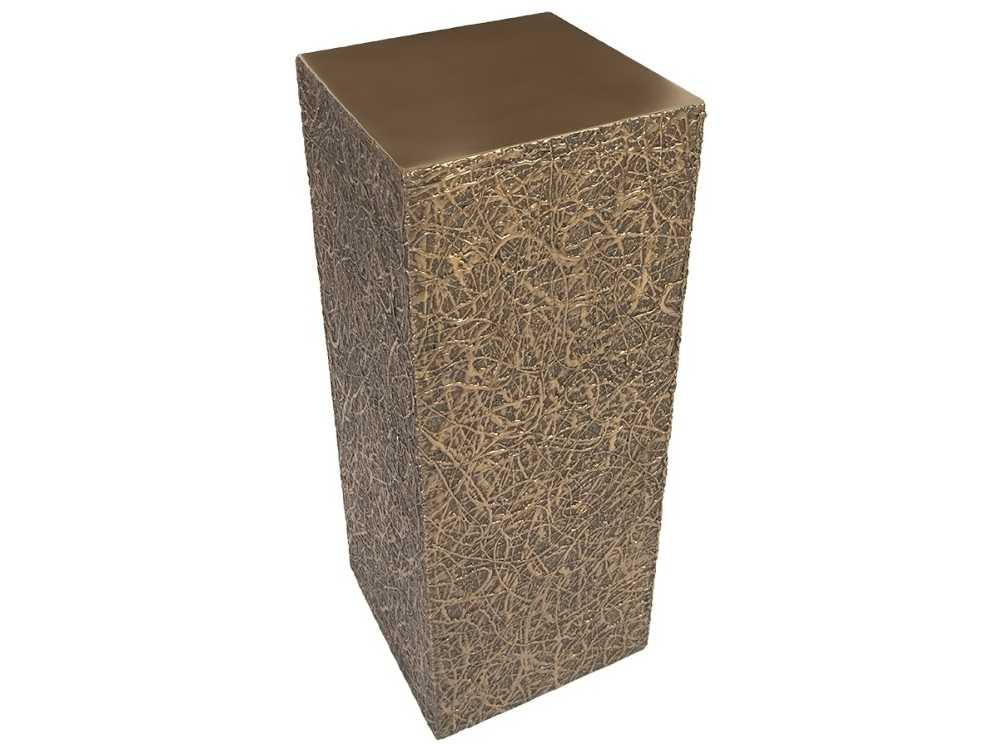 Phillips Collection Square Polished Bronze End Table