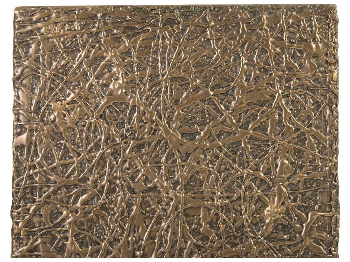 Phillips Collection Square Polished Bronze End Table