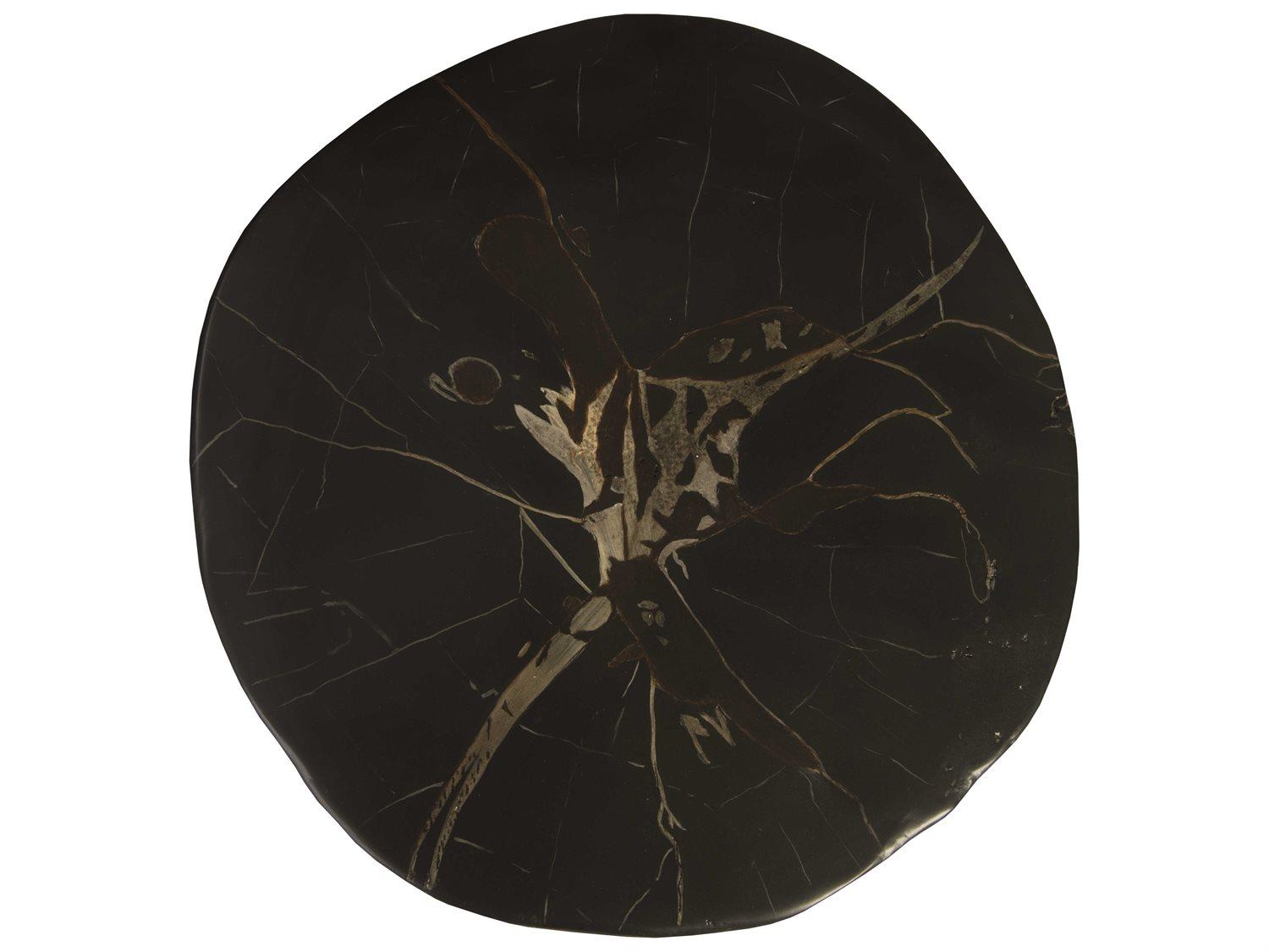Phillips Collection Black Gold Accent Stool