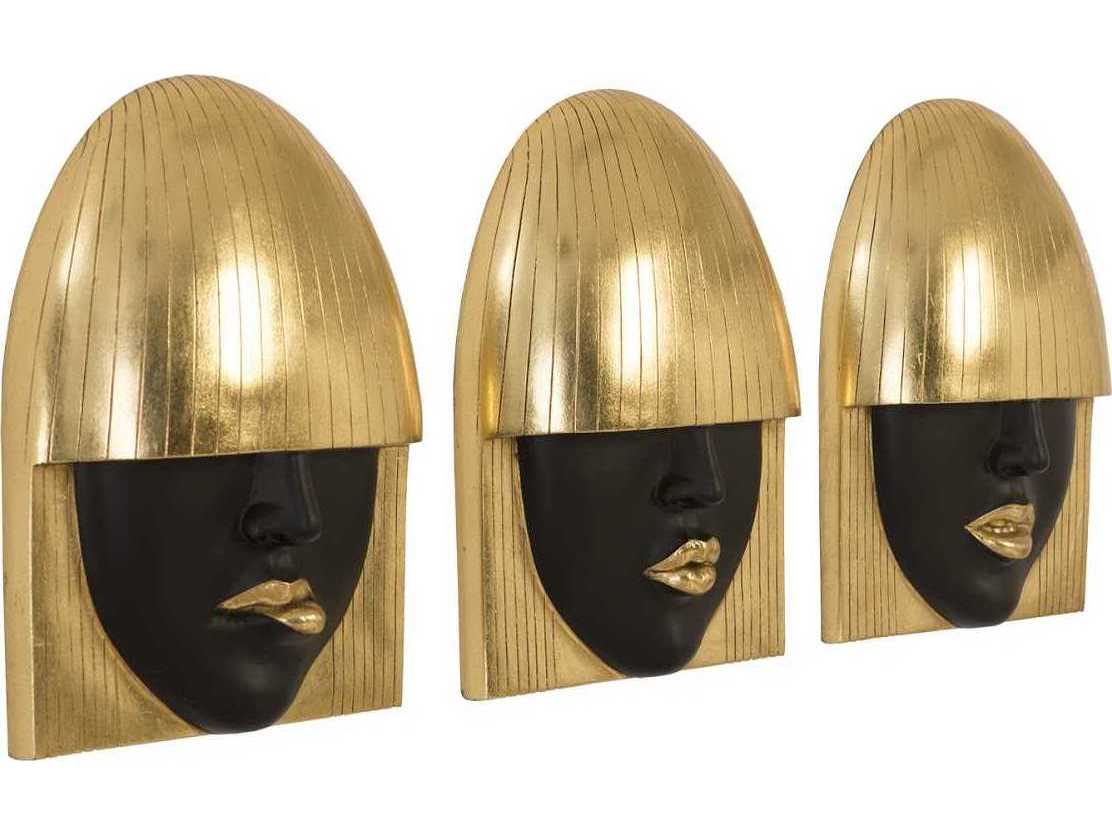 Phillips Collection Gold Leaf Metal Wall Art Set of 3