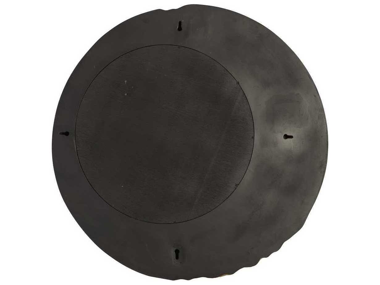 Phillips Collection Black / Gold Round Wall Mirror