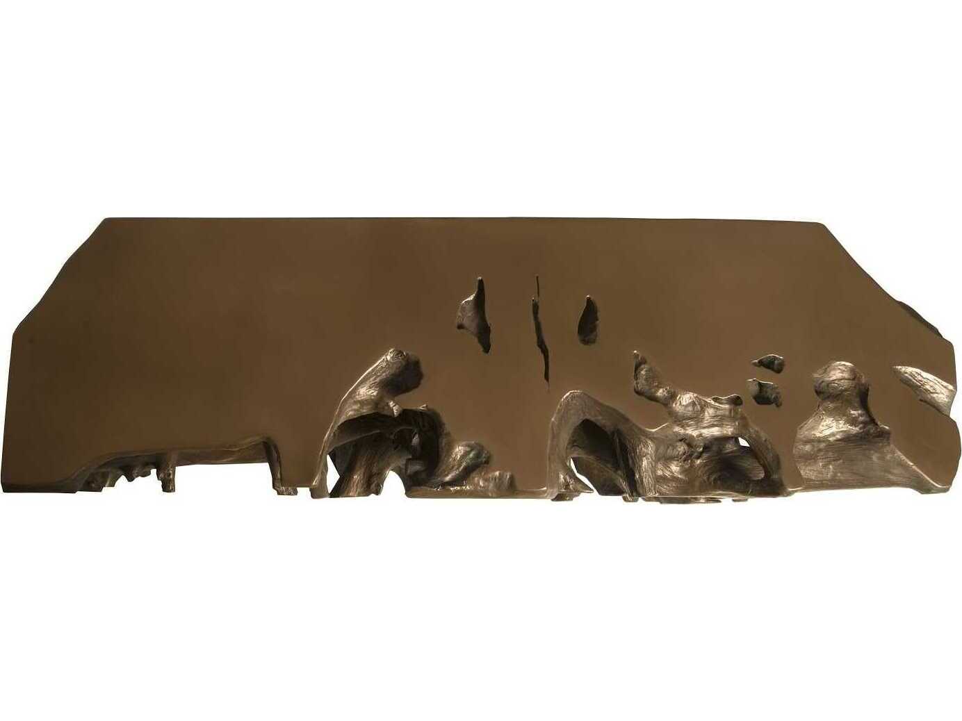 Phillips Collection Rectangular Resin Bronze Console Table