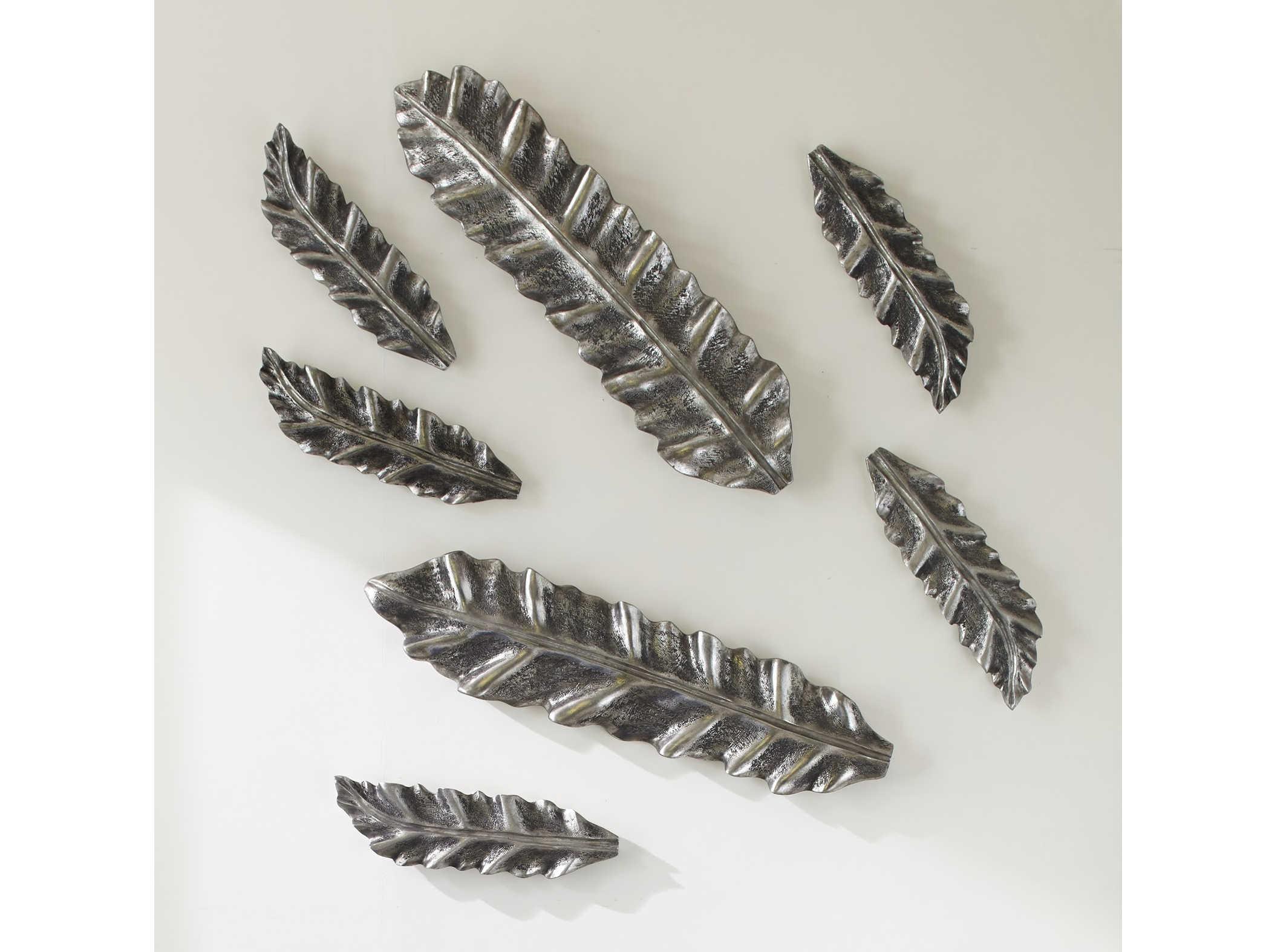 Phillips Collection Silver Leaf 7" Petiole Wall Leaf