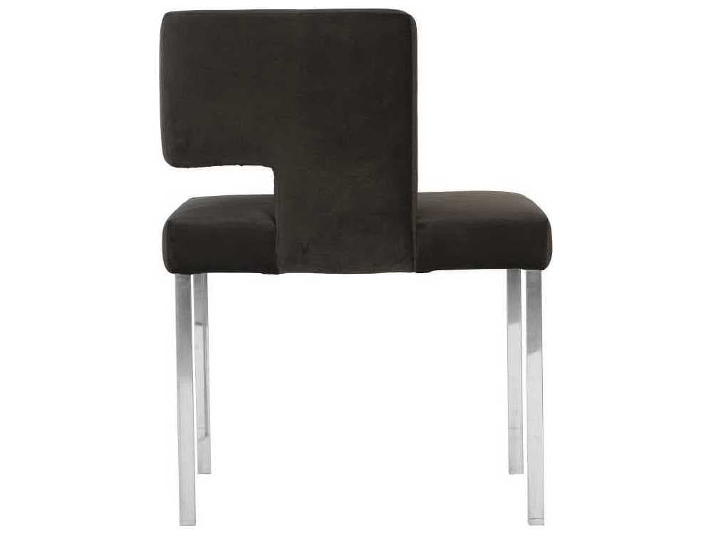 Phillips Collection Black Upholstered Side Dining Chair