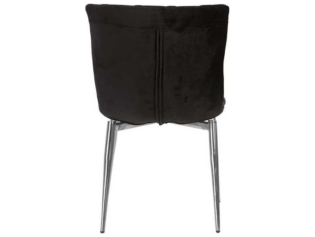 Phillips Collection Black Upholstered Side Dining Chair