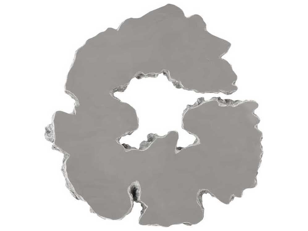 Phillips Collection Silver 17" Lava Slice Metal Wall Art