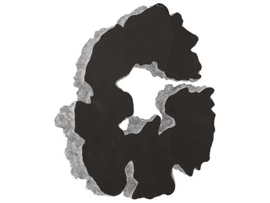 Phillips Collection Silver 17" Lava Slice Metal Wall Art