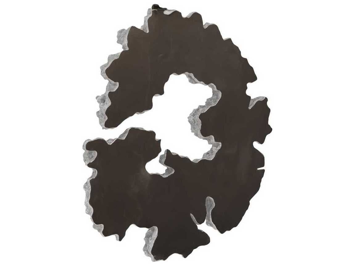 Phillips Collection Silver 24" Lava Slice Metal Wall Art