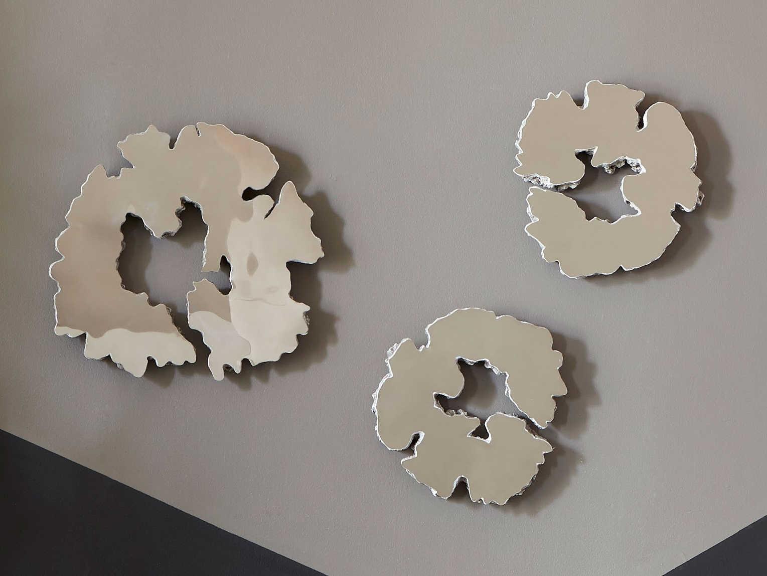 Phillips Collection Silver 24" Lava Slice Metal Wall Art